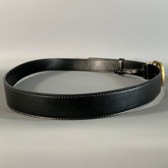 GUCCI Waist Size 34 Black Gold 409417 Leather Belt main image 6